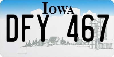 IA license plate DFY467