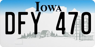 IA license plate DFY470