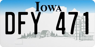 IA license plate DFY471