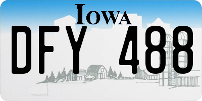 IA license plate DFY488
