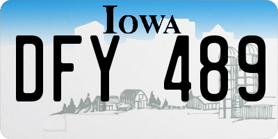 IA license plate DFY489