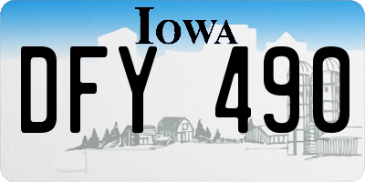 IA license plate DFY490