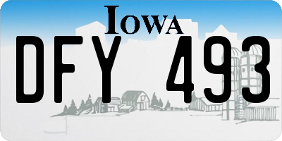 IA license plate DFY493