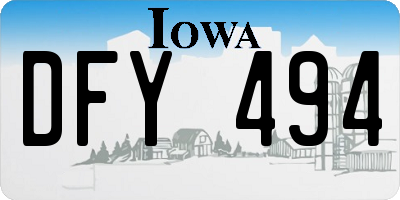 IA license plate DFY494