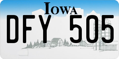 IA license plate DFY505