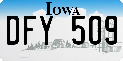 IA license plate DFY509