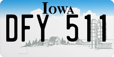 IA license plate DFY511