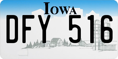 IA license plate DFY516
