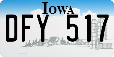 IA license plate DFY517