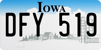 IA license plate DFY519