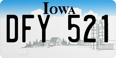 IA license plate DFY521