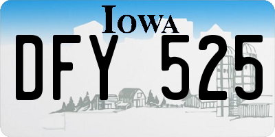 IA license plate DFY525