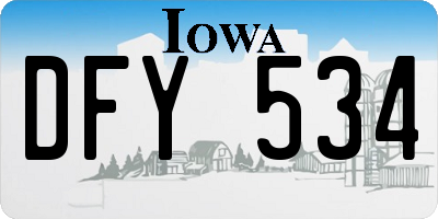 IA license plate DFY534