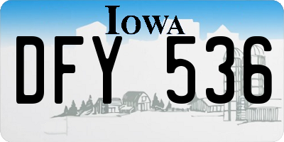 IA license plate DFY536