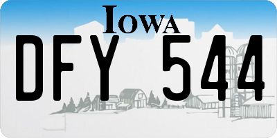 IA license plate DFY544
