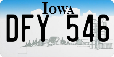 IA license plate DFY546