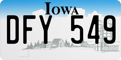 IA license plate DFY549