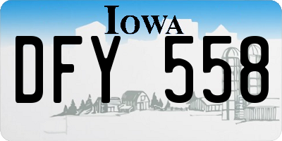 IA license plate DFY558