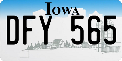 IA license plate DFY565