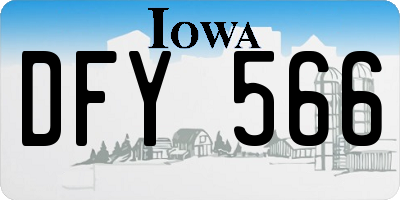 IA license plate DFY566