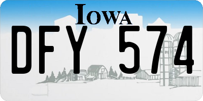 IA license plate DFY574