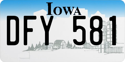 IA license plate DFY581