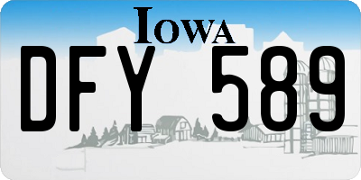 IA license plate DFY589