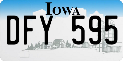 IA license plate DFY595
