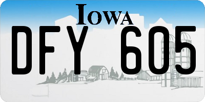 IA license plate DFY605