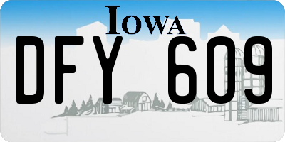 IA license plate DFY609