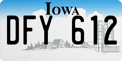 IA license plate DFY612