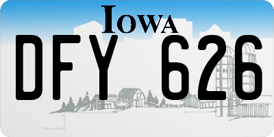 IA license plate DFY626