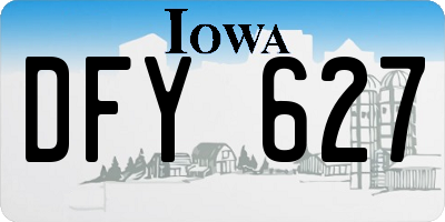 IA license plate DFY627
