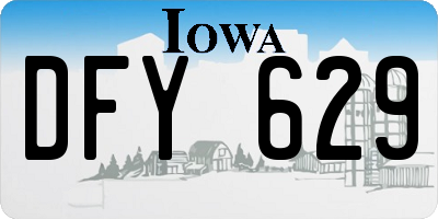 IA license plate DFY629