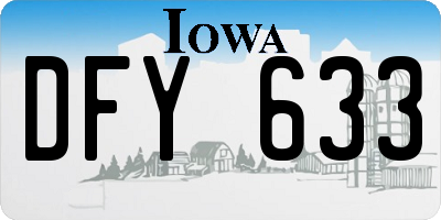 IA license plate DFY633