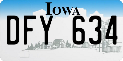 IA license plate DFY634