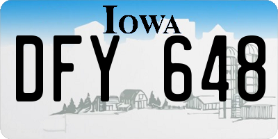 IA license plate DFY648