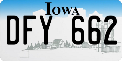IA license plate DFY662