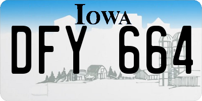 IA license plate DFY664