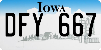 IA license plate DFY667