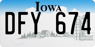 IA license plate DFY674