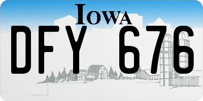 IA license plate DFY676