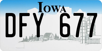 IA license plate DFY677