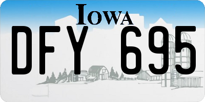 IA license plate DFY695