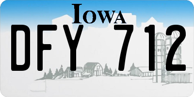 IA license plate DFY712