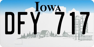 IA license plate DFY717