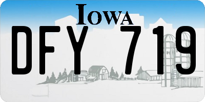 IA license plate DFY719