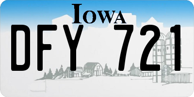 IA license plate DFY721