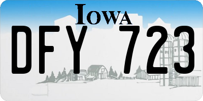 IA license plate DFY723