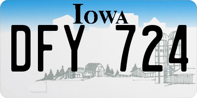 IA license plate DFY724